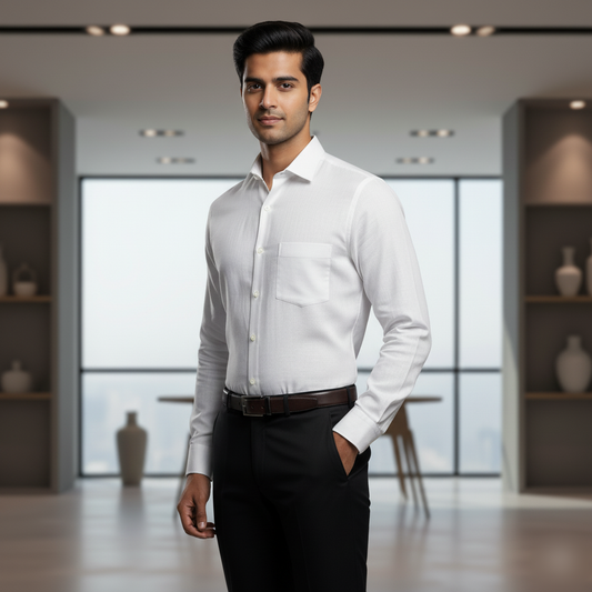 Premium White Linen Formal Shirt – Elegance Redefined