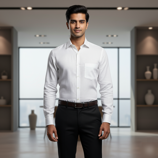 Premium White Linen Formal Shirt – Elegance Redefined